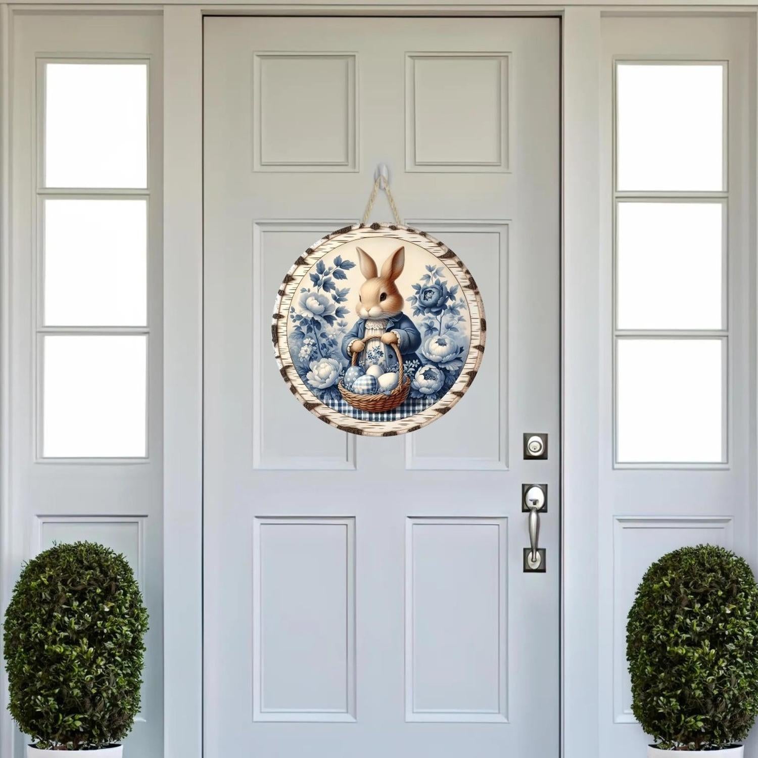 Shop For Vintage Bunny Blue Chinoiserie Sign