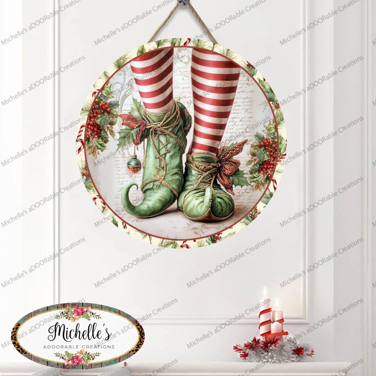 Shop For Vintage Elf Legs Round Metal Sign