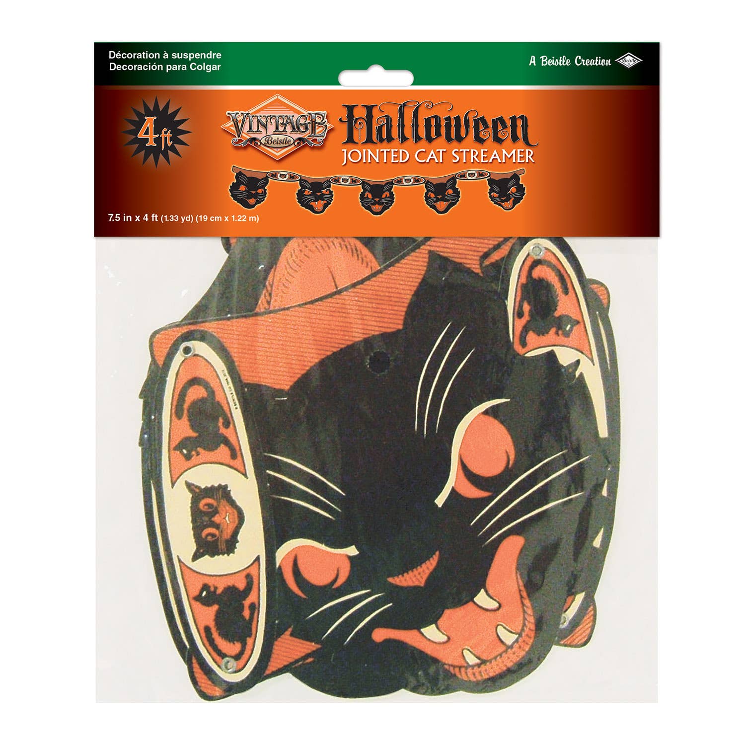Shop For Vintage Halloween Jointed Cat Streamer