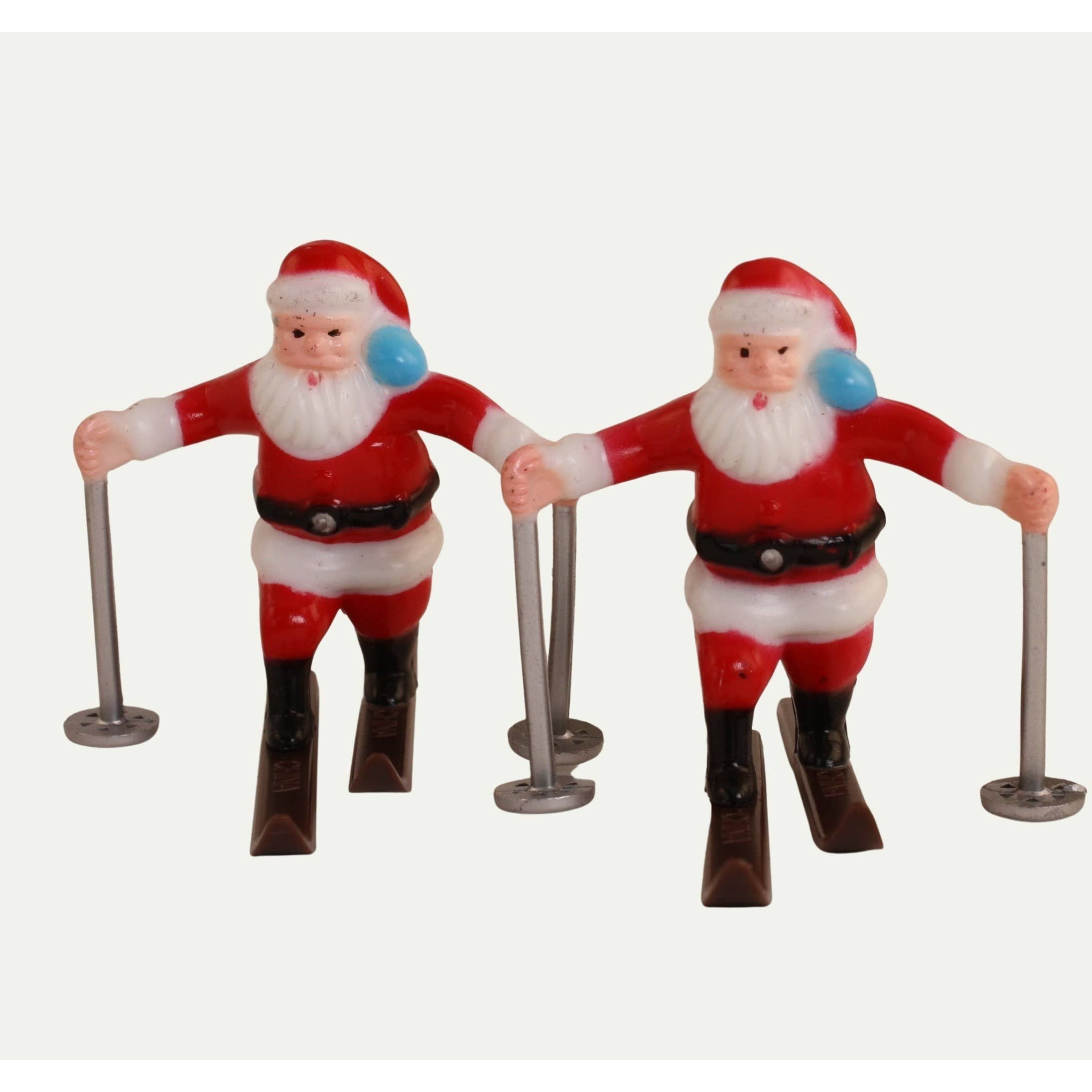 Shop For Vintage Santa Skiers, Set of 2