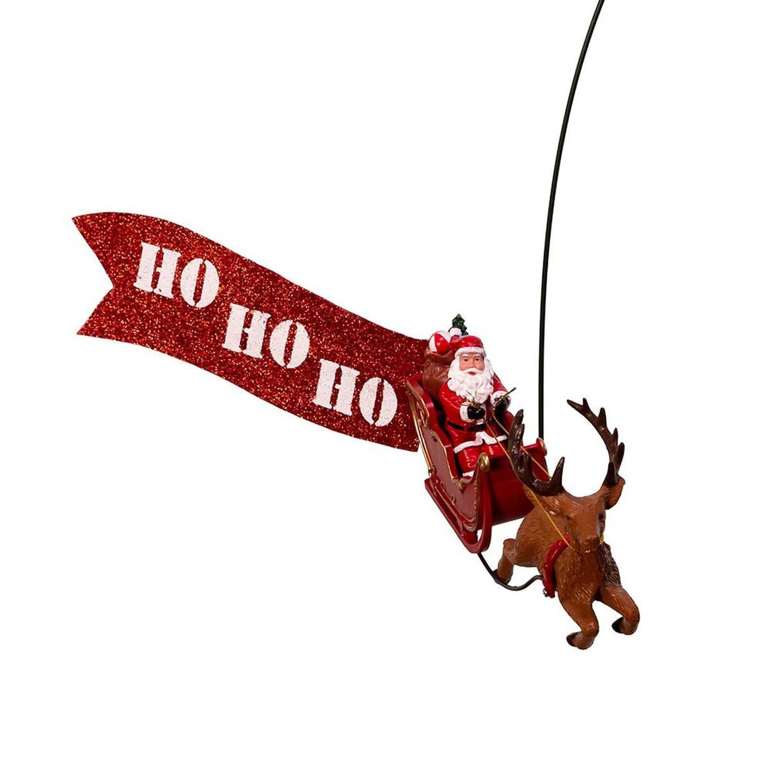 Shop For Warm White LED Star With Rotating Santa and Sleigh Treetop