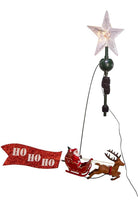 Shop For Warm White LED Star With Rotating Santa and Sleigh Treetop