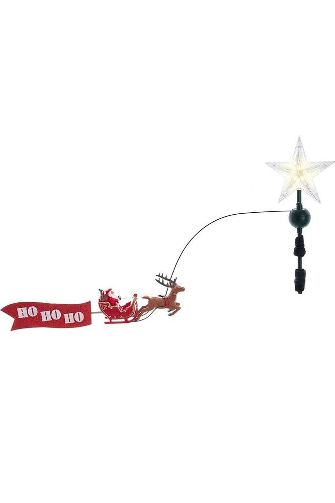 Shop For Warm White LED Star With Rotating Santa and Sleigh Treetop