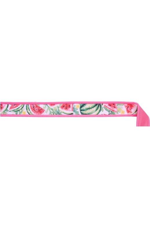 Shop For Watermelon Fused Back Ribbon: Pink/White (10 Yards) at Michelle's aDOORable Creations