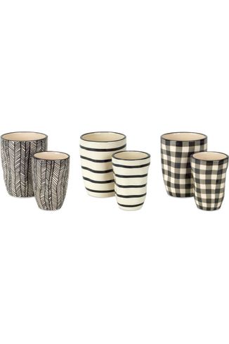 Shop For Wavy Patterned Planter or Vase (Set of 6) at Michelle's aDOORable Creations