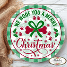 Shop For We Woof You A Merry Christmas Round Sign