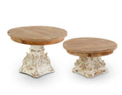 Shop For Weathered White Resin Risers w/Natural Wood Tops (Set of 2)