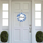Shop For Welcome Blue Floral Round Sign