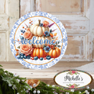 Shop For Welcome Fall Triple Pumpkins Round Sign