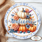 Shop For Welcome Fall Triple Pumpkins Round Sign