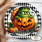 Shop For Welcome Halloween Frankenstein Pumpkin Sign