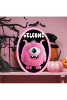 Shop For Welcome Pink Furry Monster Sign
