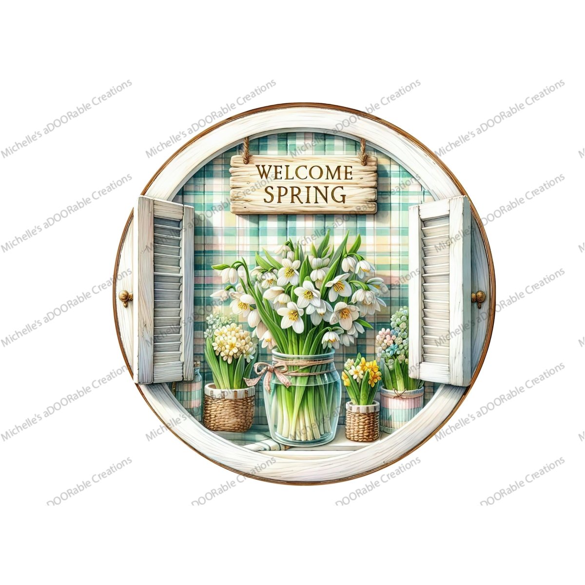 Shop For Welcome Spring Floral Metal Sign