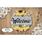 Shop For Welcome Sunflower Bumble Bee Round Sign