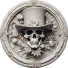 Shop For White Face Skull Top Hat Portrait Sign
