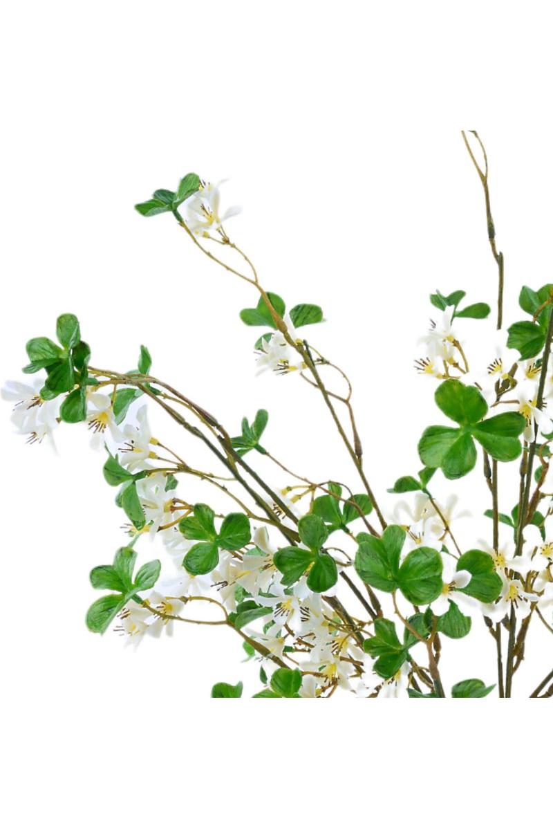 Shop For White Flower Clover Leaf Spray