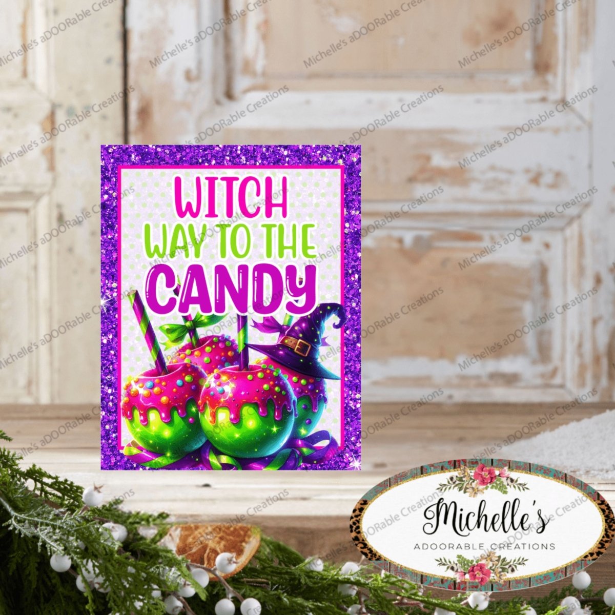 Shop For Witch Way To The Candy Apple Sign