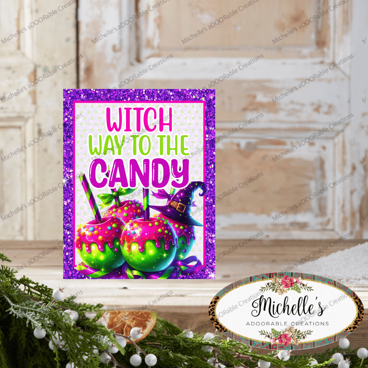 Shop For Witch Way To The Candy Apple Sign