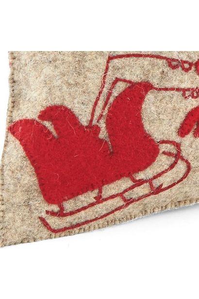 Shop For Wood Christmas Pillow Red Reindeer on Gray at Michelle's aDOORable Creations