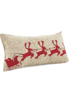 Shop For Wood Christmas Pillow Red Reindeer on Gray at Michelle's aDOORable Creations