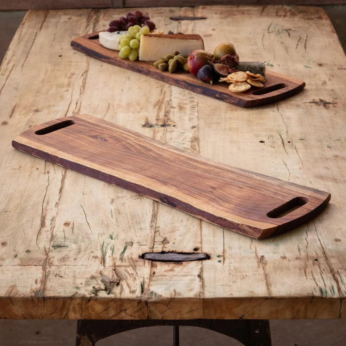 Shop For Wooden Live Edge Serving Board With Handles