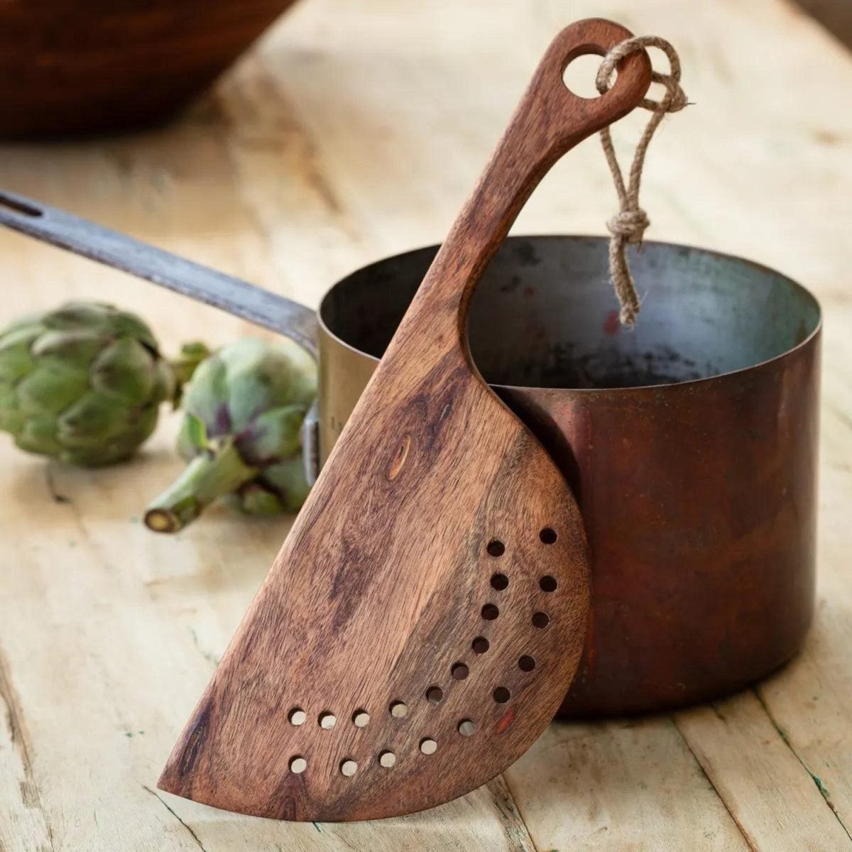 Shop For Wooden Pasta Pot Strainer