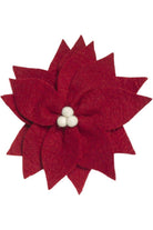 Shop For Wool Christmas Tree Topper, Red Poinsettia at Michelle's aDOORable Creations