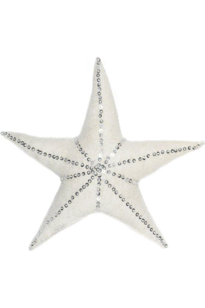 Shop For Wool Christmas Tree Topper, Silver Star at Michelle's aDOORable Creations