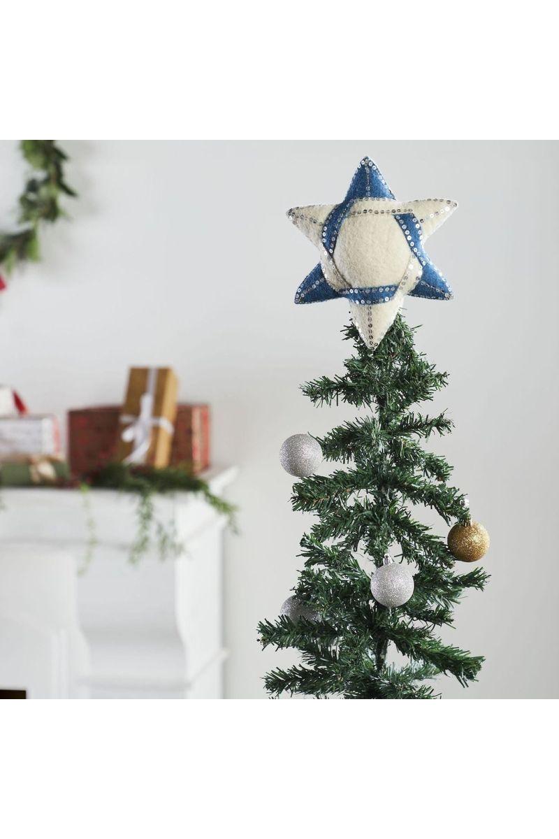 Shop For Wool Christmas Tree Topper, Star of David at Michelle's aDOORable Creations