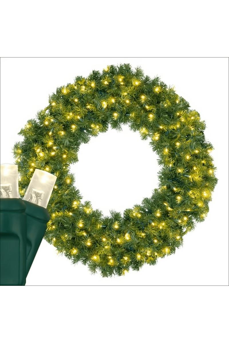 Shop For Wreath, 24" Olympia Pine, Pre - Lit, LED Warm White