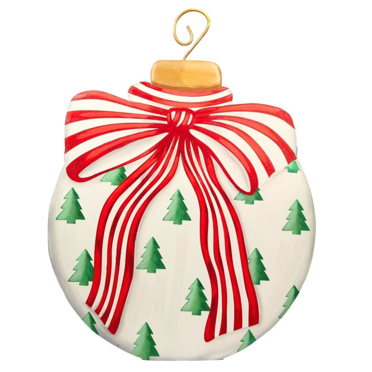 Shop For Yard Modern Red White & Green Ornament (Stake/Hanger/Easel)