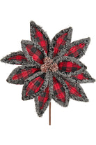 Shop For Wool Edged Plaid Poinsettia Pick at Michelle's aDOORable Creations