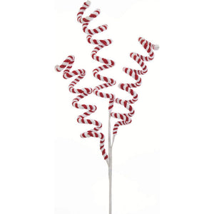 26" Red and White Candy Cane Swirl Pick
