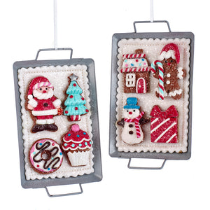 5" Gingerbread With Metal Pan Ornaments (Asst 2)