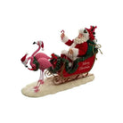 Kurt Adler 10" Fabriché™ Santa In Sleigh With Flamingos