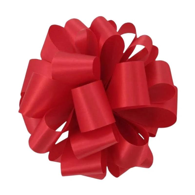 Red non-wired satin acetate ribbon bow for homecoming mums