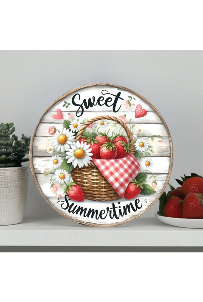 Shop For Strawberry Sweet Summertime Round Sign