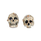 Tabletop Jewel Encrusted Skulls Set of 2