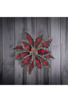 Shop For Wool Edged Plaid Poinsettia Pick at Michelle's aDOORable Creations