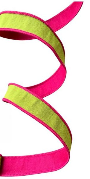1" Accent Cord Ribbon: Lime/Pink (10 Yards) - Michelle's aDOORable Creations - Wired Edge Ribbon