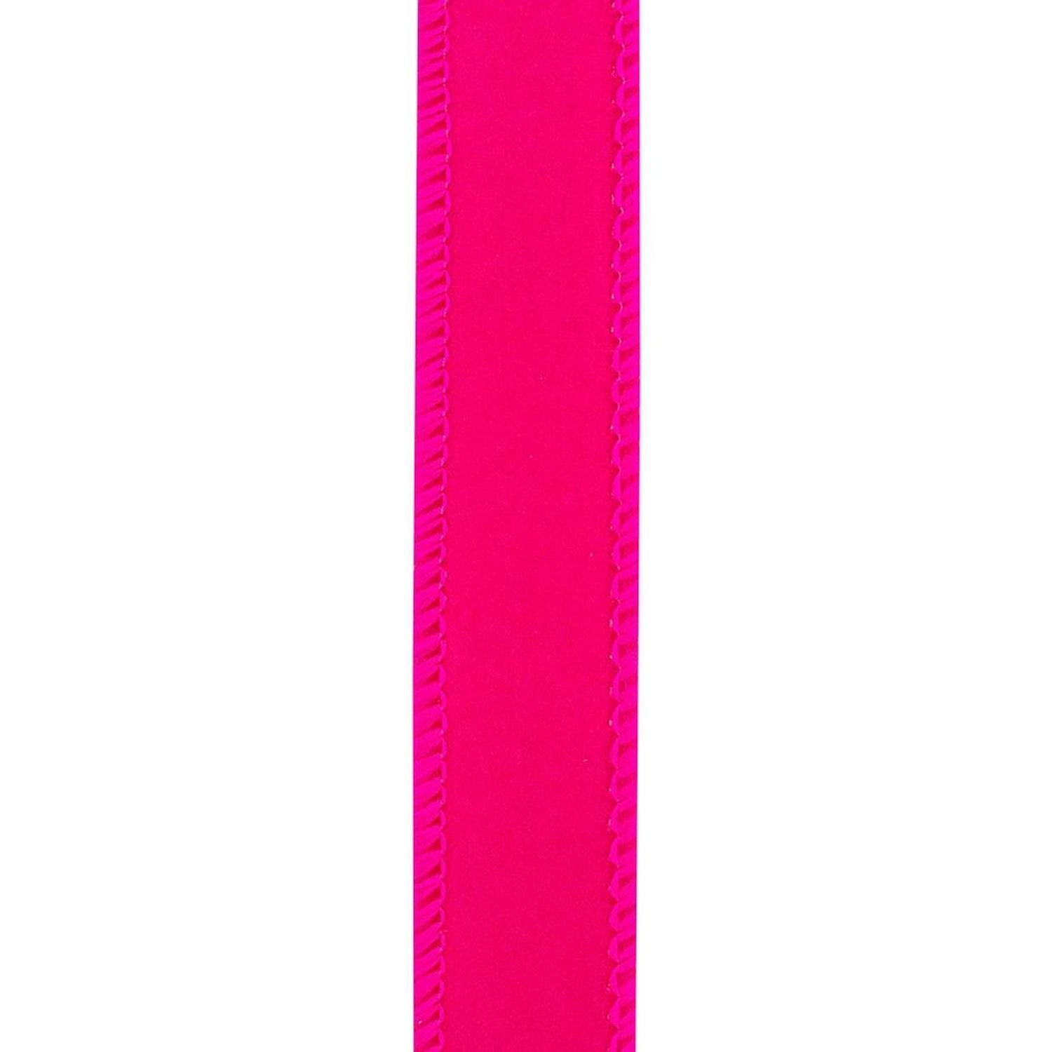 1" Velvet Fuzz Ribbon: Fuchsia (10 Yards)