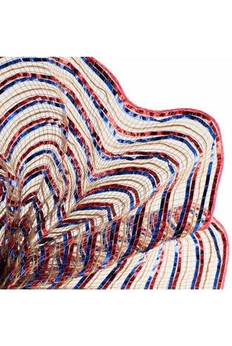 Shop For 10" All Foil Thin Stripes Mesh: Red, Natural, Blue (10 Yards) XB102610-15