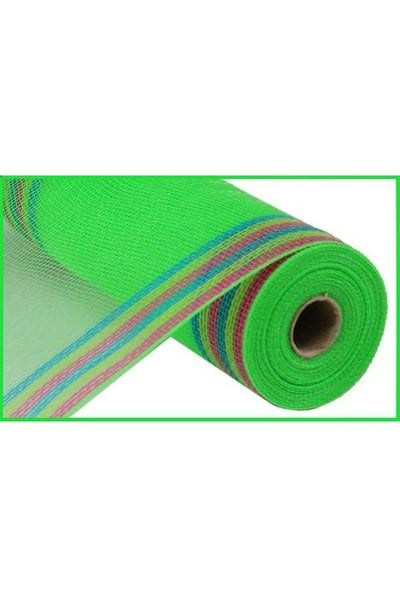 Shop For 10" Border Stripe Mesh: Lime, Hot Pink, Fresh Green, Turquoise RY8326M3