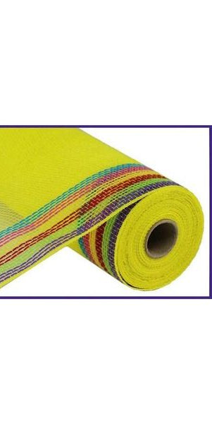 10" Border Stripe Mesh: Yellow, Purple, Green, Red, Hot Pink, Turquoise - Michelle's aDOORable Creations - Poly Deco Mesh
