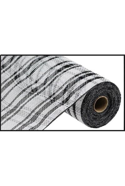 Shop For 10" Cotton Foil Check Mesh: Black & White (10 Yards) RY841562