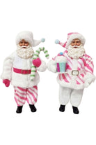 10" Fabric Candy So Sweet Santa - Michelle's aDOORable Creations - Holiday Ornaments