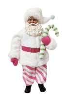 10" Fabric Candy So Sweet Santa - Michelle's aDOORable Creations - Holiday Ornaments