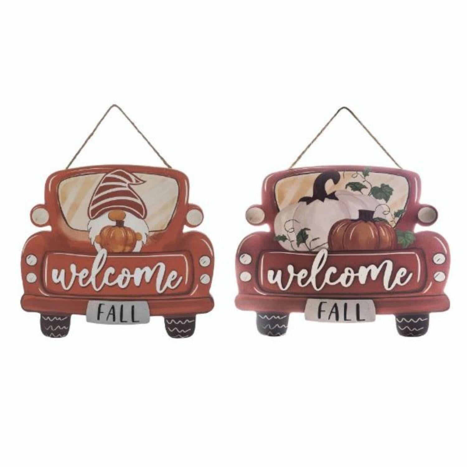 10" Fall Truck Hanging Decor