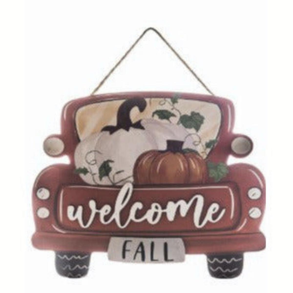 Shop For 10" Fall Truck Hanging Decor at Michelle's aDOORable Creations