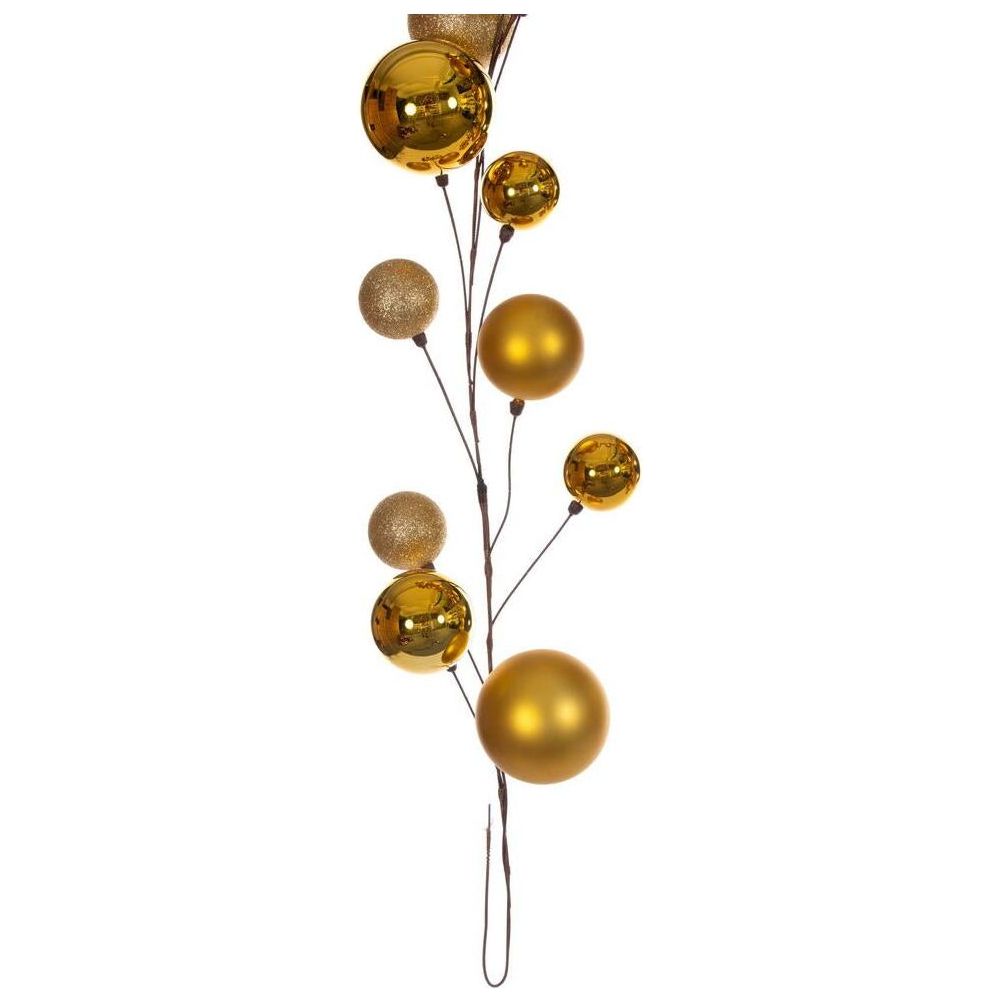 Shop For 10' Gold Assorted Finish Branch Ball Ornament Garland at Michelle's aDOORable Creations